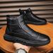 European Warm Series High-top Winter Fleece-lined Warm Work Safety Black Men's Casual Martin Leather Shoes_vogvips.com