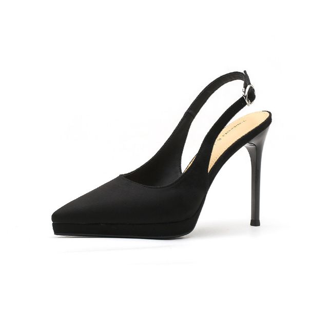 Qianluhui Suede Platform High Heels Petite Women, Height-Increasing Shoes With Thin Heel And Pointed Toe For_vogvips.com