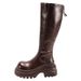 Sweet Cool Hot Girl Recommendation~Korean Style Big Toe Thick Sole Over-the-Knee Long For Women Slimming Heightening_vogvips.com