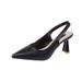 Spring/Summer New Pointed High Heels Thin Heel Closed Toe Sandals Backless Shallow Mouth Single Shoes Women_vogvips.com
