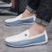 The new men's shoes trend casual white bean shoes all match foot soft leather soft sole loafers men's shoes_vogvips.com