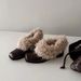 Loafers Women's Thick Heel French Single Shoes Velvet Warm Cotton Shoes Small Leather Shoes_vogvips.com