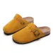 Womens Multi Color Suede Clog Slippers Adjustable Buckle For Casual Daily Home Wear Daily Outfit_vogvips.com