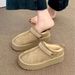 Thick-Soled Fleece-Lined Warm Cotton For Women Autumn Winter New Chinese Style Two-Way Wear Lazy Slip-On Furry_vogvips.com