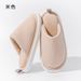 New Japanese Style Home Indoor Soft Sole Non-Slip Women, Fleece-Lined Warm Floor Silent Plush Cotton Slippers For Men_vogvips.com