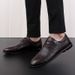 European Warm Series Autumn Winter New Korean Version British Style Embossed Plaid Pattern Casual Men's Business Formal Leather Shoes_vogvips.com