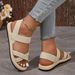 2024 New Strap For Women Summer Outdoor Grass-Proof Woven Linen Roman Sandals With Elastic Cross Flat Sole_vogvips.com