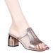 High For Women, Outdoor Mesh Thick Heel 2024 New Summer Half Slippers, Sandals, Plus Size Open Toe One-Strap Slippers_vogvips.com