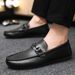 Spring And Summer Loafers, Plaid Casual Men's Leather Shoes, Versatile Shoes For Young Men, Large Sizes_vogvips.com