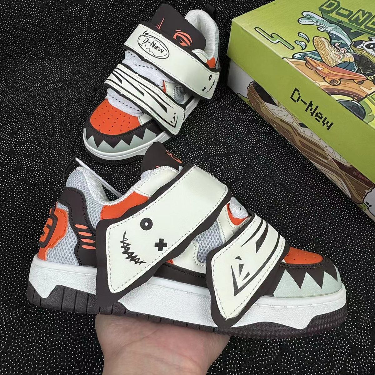 Men's Shoes Tyrannosaurus Rex Bread Shoes Men's And Women's Casual Shoes Contrast Color All Match Board Shoes Couple Sports Shoes_vogvips.com