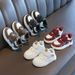 New Girls' Small White Shoes High Top Boys' Casual Board Shoes Soft Soled Baby Shoes_vogvips.com