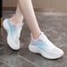 Summer New Thick-soled Breathable Fashion Rainbow Shoes Casual Breathable Versatile Women's Shoes Running Outdoor Beach Shoes Free Pinch Music_vogvips.com