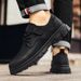 Euro Step 2025 Spring And Autumn New Business Leather British Style Versatile Work Comfortable Soft Sole Casual Height Increasing_vogvips.com