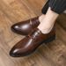 Suitable For All Seasons 2025 Spring Casual Leather British Business Formal Black Lace-up Pointed Wedding Shoes Men Size 46_vogvips.com