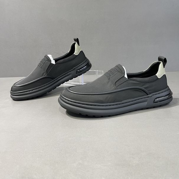 Men's Spring And Summer New Breathable Soft Soled Ice Silk Canvas Bean For Lazy Casual Trend Men's Shoes_vogvips.com