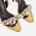 11cm New Pointed-toe Gold Foreign Trade Studded Rhinestone Stiletto Heels Summer Sandals European And American Fashion_vogvips.com