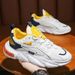 Spring New Breathable Mesh Men's Trend Versatile Small White Thick Soled Sports Shoes, Casual Dad Shoes_vogvips.com