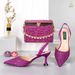 Women’s Shoes women's shoe and bag set square box clutch bag pointed hollow design red sole_vogvips.com