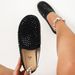 New Fashionable Black Sequined Women's Slippers Casual Versatile PU Material Rubber Sole Comfortable Slip-On Shoes_vogvips.com
