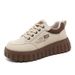 XQ229 New 2024 Spring Summer Height-Increasing Sneakers Platform Sole Wear-Resistant Street Style Trendy Simple Women's_vogvips.com