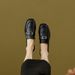 New Grandma Single For Women British Style Retro Loafers Slip On Flat Large Size S Shoes A_vogvips.com