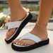 Summer 2025 Style Thick Soled Flip Flops for Women plus Size European American Style Outdoor Beach Sandals Size 43_vogvips.com