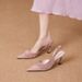 Foreign Trade Cross-border European And American Pointed-toe High-heeled Shoes, Hollow Stiletto Heel Closed-toe Sandals_vogvips.com