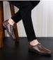 First Layer Men's Casual Single Shoes Overfitting Loafers Low Heel Casual Men's Shoes Casual Leather Shoes_vogvips.com