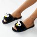 New European American Autumn And Winter Furry Women, Cute Cartoon Open-toe Slip-ons For Home Indoor Use, Flat-soled_vogvips.com