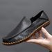 Men's Shoes Spring And Autumn New Breathable Casual Cowhide Sole Driving Slip On Shoes Soft Sole Genuine Leather Handmade Men's Shoes_vogvips.com