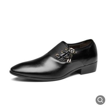 Men's Formal Dress British Vintage Pointed Head Men's Trend Wipe Color Breathable Casual Bright Leather Business Wedding Shoes Single Leather Shoes_vogvips.com