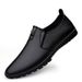 Men's Round Head Leather Casual Men's Casual Single Shoes Front Lace-up Loafers Casual Leather Shoes Men's Shoes_vogvips.com