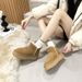 Real leather short hair woven thick sole height increasing snow boots 2025 winter new model with added velvet and_vogvips.com