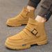 Men's Classic High-Top Martin Boots - Waterproof PU Leather, Slip-Resistant Rubber Sole, Comfortable Cushioning & Height Increase (3-5cm) - Casual_vogvips.com