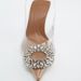 Large Pointed Thin Heeled For Women's Bags, Rhinestones, High Heels, Fashion Sandals Heel Shoes_vogvips.com