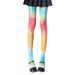 Silk Stockings Gradient Fishnet Stockings Sexy Dopamine Candy Color Pantyhose Colorful Rainbow Bottoming Stockings Slim Legs Socks_vogvips.com