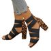 2025 Summer European And American Leopard Print High-Heeled For Women, New Large Size Cross-Border Elastic Strap Chunky_vogvips.com