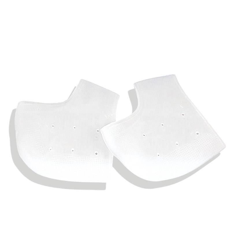 Breathable Silicone Heel Protectors For Men & Women – Anti-Crack Gel Cushion Socks, Soft Foot Care For Dry & Cracked Heels (Hole Design)_vogvips.com