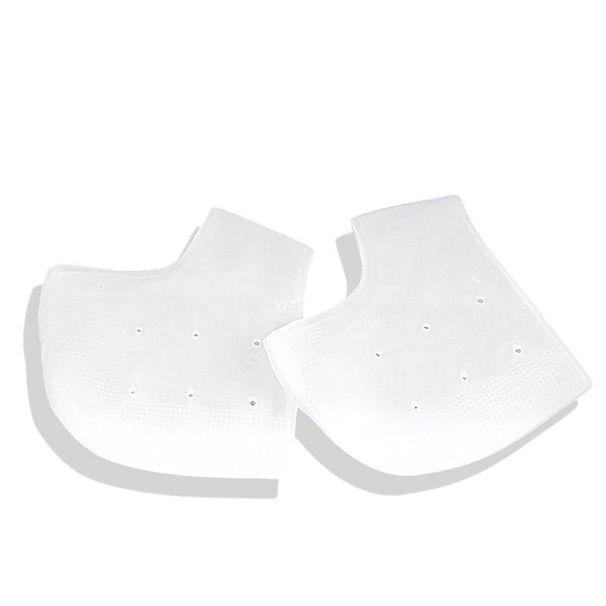 Breathable Silicone Heel Protectors For Men & Women – Anti-Crack Gel Cushion Socks, Soft Foot Care For Dry & Cracked Heels (Hole Design)_vogvips.com