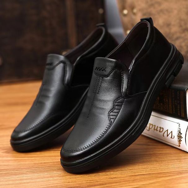 Autumn Men's Casual, Comfortable, Breathable And Tight-fitting British Solid Color Men's Shoes For Business_vogvips.com