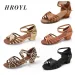 HROYL Latin Dance For Women Girls Shoes Heeled Sale Promotion 5 Kinds Of Colors 3 5cm Heels 250521_vogvips.com