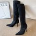 F868-1 Over-the-Knee For Women 2025 Autumn Winter New Suede Pointed Toe Stiletto High Heel Ruched Slouch Women's Boots_vogvips.com