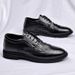 Men's Classic Brogue Oxford Shoes - Breathable Soft PU Leather Formal & Casual Dress Shoes With Cushioned PVC Sole For Comfort_vogvips.com