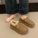 Thick-Soled For Women Winter 2025 New Fleece-Lined Slip-On Snow Boots Warm Cotton Furry Shoes_vogvips.com