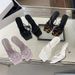 Gentle Purple Open-Toe Square Toe High Heels Cross Strap Thin Heel Fairy Style Elegant Sandals_vogvips.com