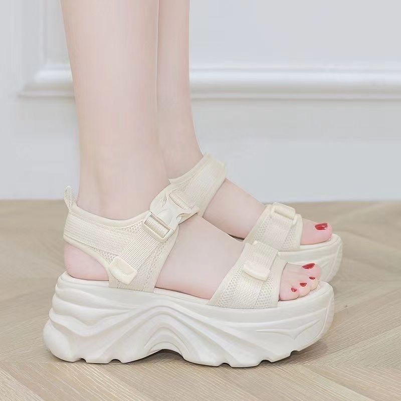Trendy Platform Sandals For Women, 2026 Summer New Model, Thick-soled, Lightweight, Soft-soled, Versatile,_vogvips.com