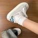 Casual Bread For Women 2025 Spring New Thick-Soled Hot-Selling Sports Sneakers Flat Versatile Niche White Shoes_vogvips.com