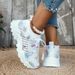 Women's Casual 2025 White Flat Fashion Versatile Size 43 Breathable Mesh Single Shoes_vogvips.com