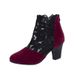 Plus Size 2023 Summer Breathable Mesh Gold Thread Sequin Round Bare Peep Toe Hollow Short Boots Women's Shoes_vogvips.com