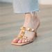 2025 Summer New Roman Style Shoes With Exposed Toes, Square Heads, Rivets, Hollowed Out I-shaped High Heels, Cool_vogvips.com